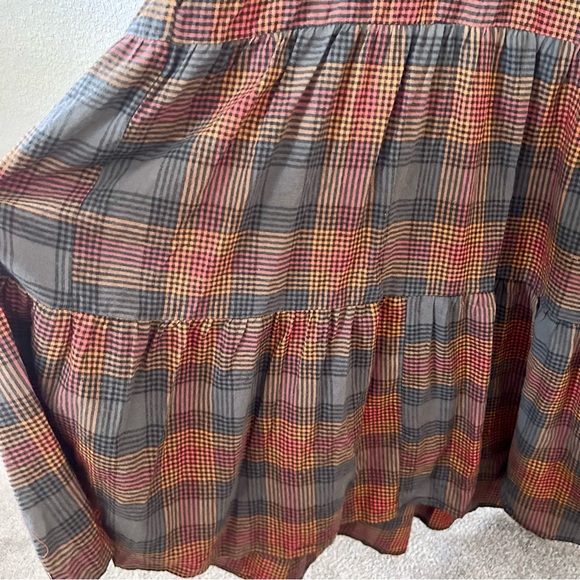 NEW Natural Life Plaid Flannel Rebecca Midi Dress Size Medium 100% Cotton - Picture 3 of 7